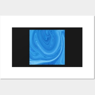 Blue Liquify Art Posters and Art